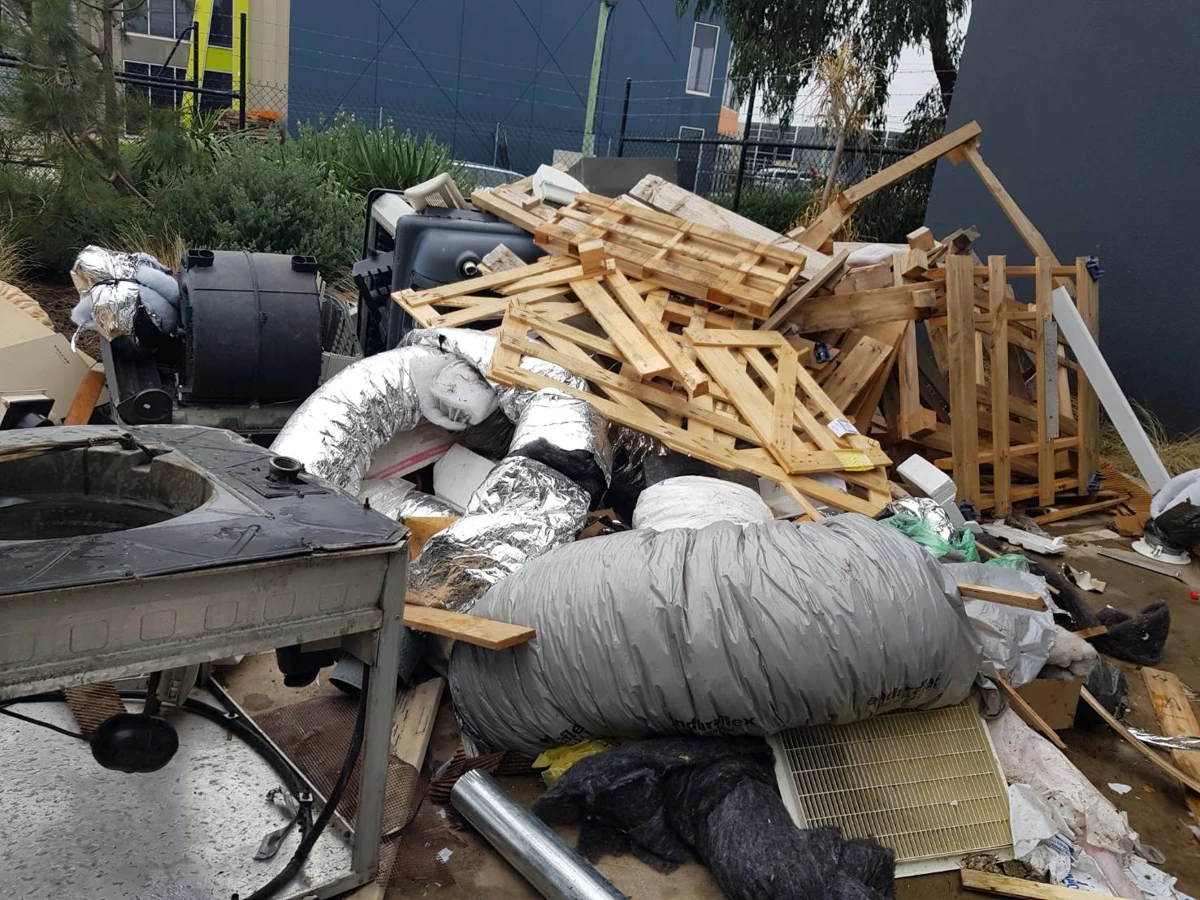 Mixed discarded items in a provider photograph