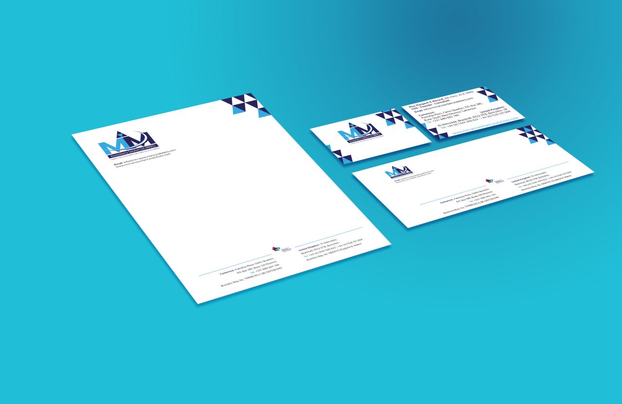A coordinated printed stationery set
