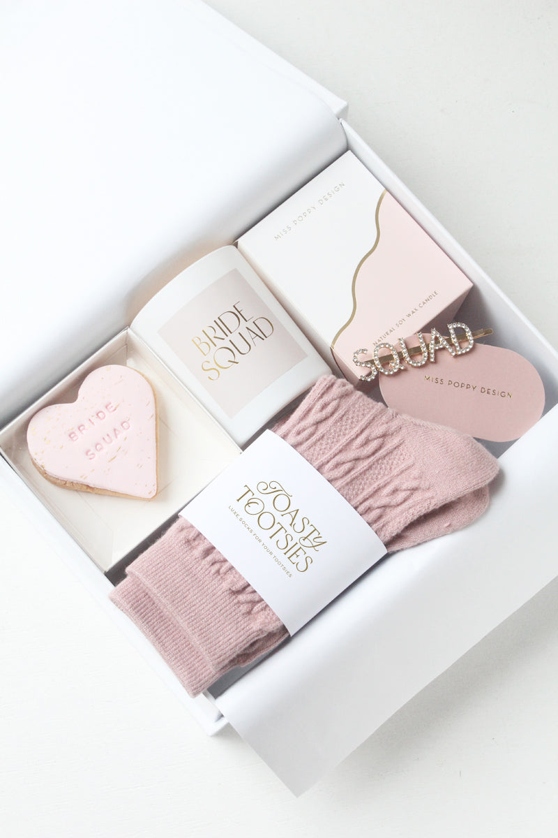 Personalised gift packaging shown in the source image